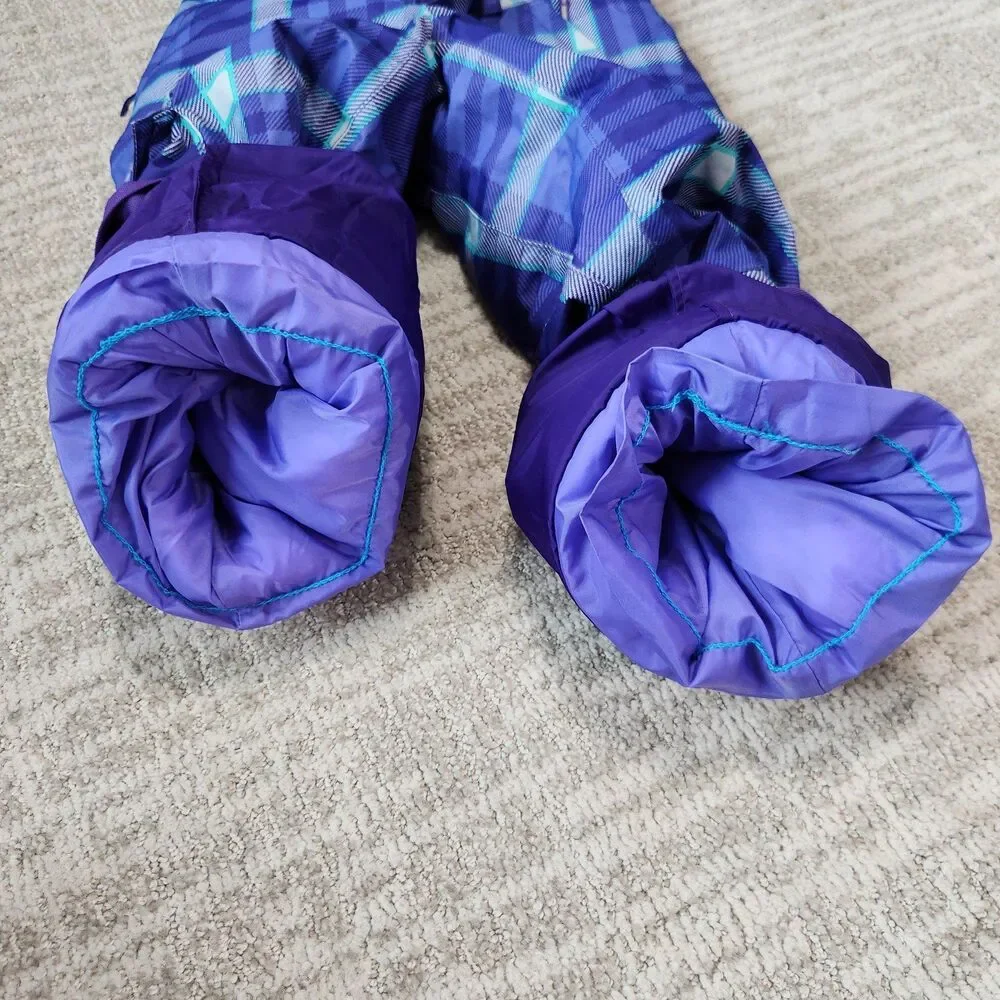 Columbia youth Bugaboo snow ski pants purple plaid size S/8 - Picture 11 of 12